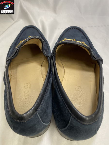 靴 GUCCI ホースビットスエードシューズ 100 0255 24.5cm