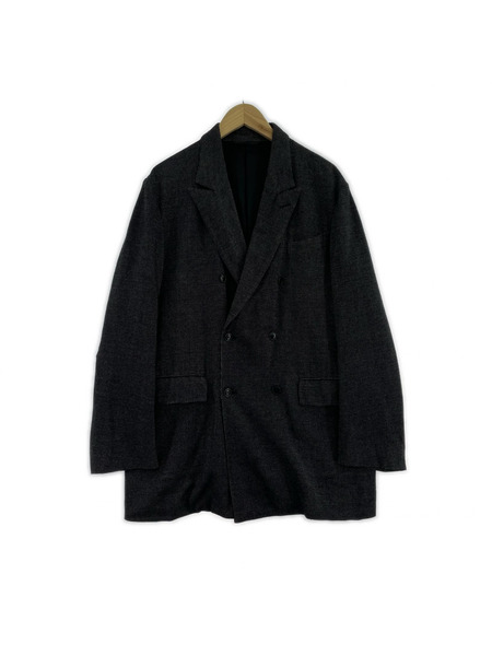 COMOLI テーラードジャケット・ブレザー ウールシルクダブルチェスターコート 2 グレー