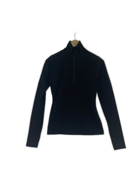 BURBERRY ハーフジップトップス ブラック S