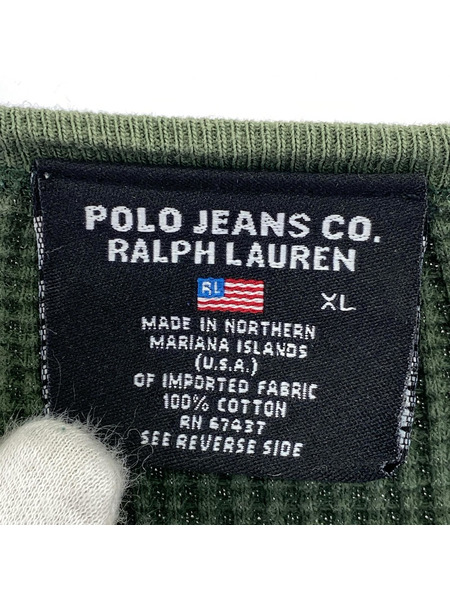 POLO RALPH LAUREN 長袖Tシャツ・カットソー POLO JEANS サーマルカットソー 緑