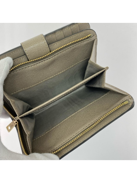 FURLA コンパクトウォレット 二ツ折リホック財布 グレー