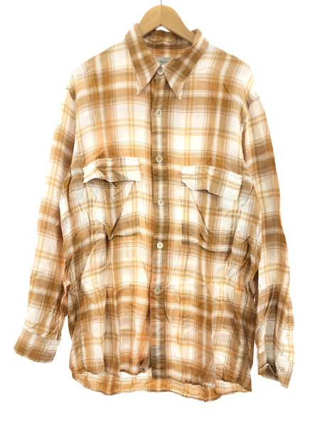 BED j.w. FORD Over sized check blouse 0