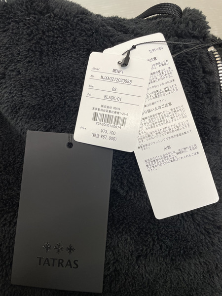 TATRAS MENFI ボアジップパーカー 03 黒