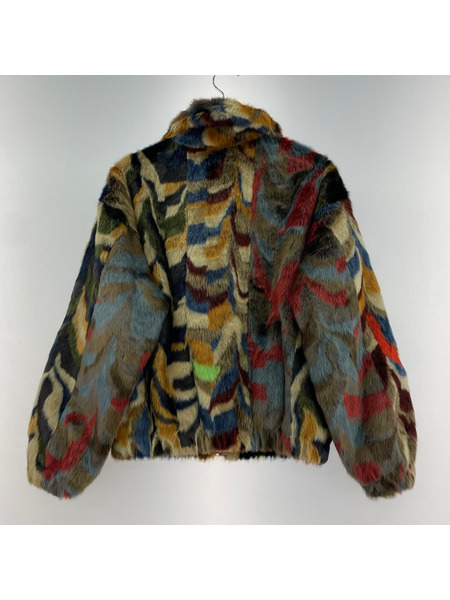 Supreme ジャケット 22AW Multicolor Faux Fur Bomber Jacket S