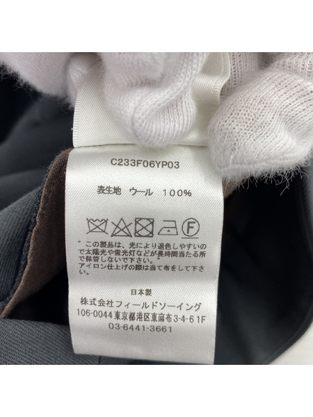 Cale ウールタックスラックス 4 グレー C23F06YP03