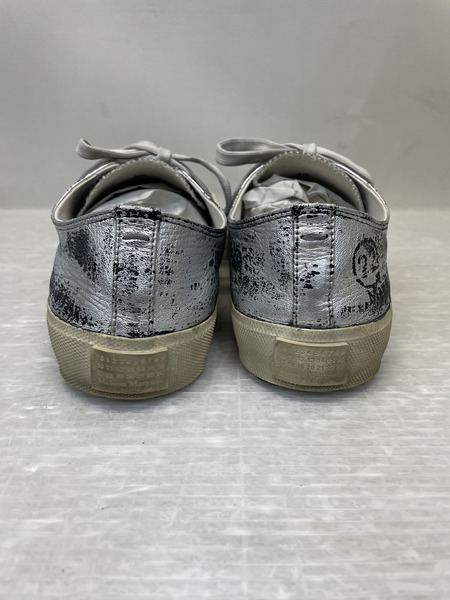 MAISON MARGIELA 箔加工 足袋ローカットスニーカー 40 シルバー×ブラック