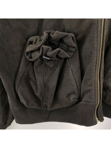 refomed KINCHAKU ZIPUP HOODIE 2 ブラック RE22AW-CU05