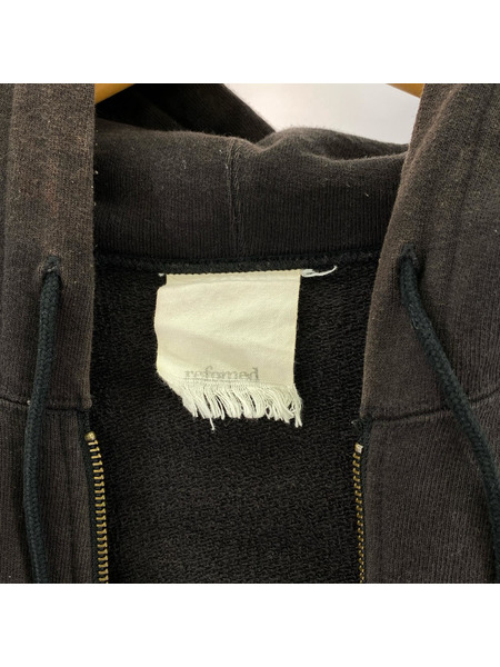 refomed KINCHAKU ZIPUP HOODIE 2 ブラック RE22AW-CU05