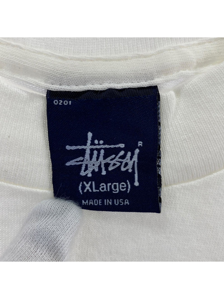 STUSSY　紺タグ　LA　Tシャツ　ホワイト　XL