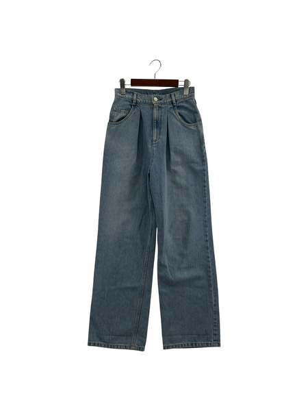 FRAY I.D 23AW ハイウエストタックデニム（0）青[値下]