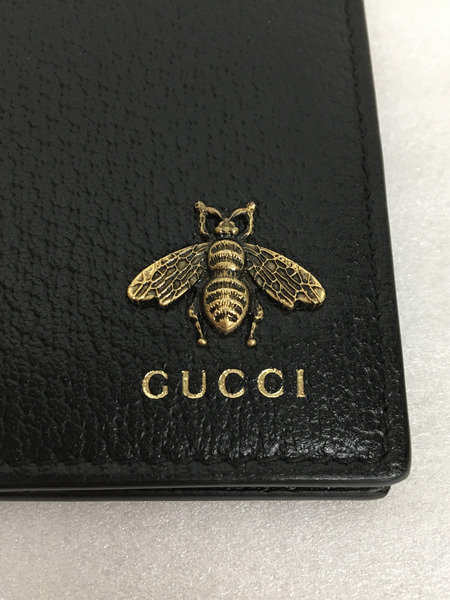 コンパクトウォレット GUCCI アニマリエ ビー レザー ウォレット 523664
