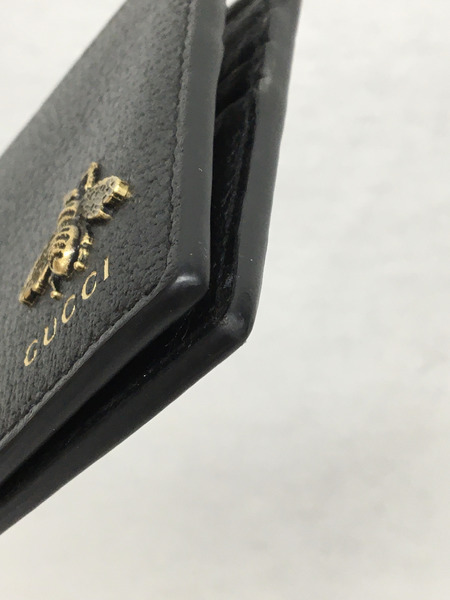 コンパクトウォレット GUCCI アニマリエ ビー レザー ウォレット 523664