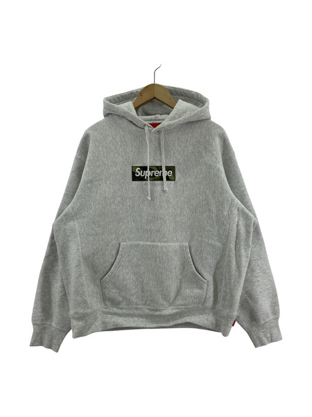 Supreme 23AW カモ柄ボックスロゴ パーカー 薄グレー S[値下]