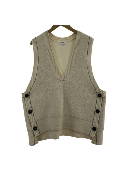 machatt ニット・セーター ニットベスト 白[値下]