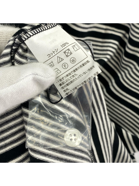 COOTIE 長袖Tシャツ・カットソー ボーダー ポロ L/Sカットソー モノトーン (L)