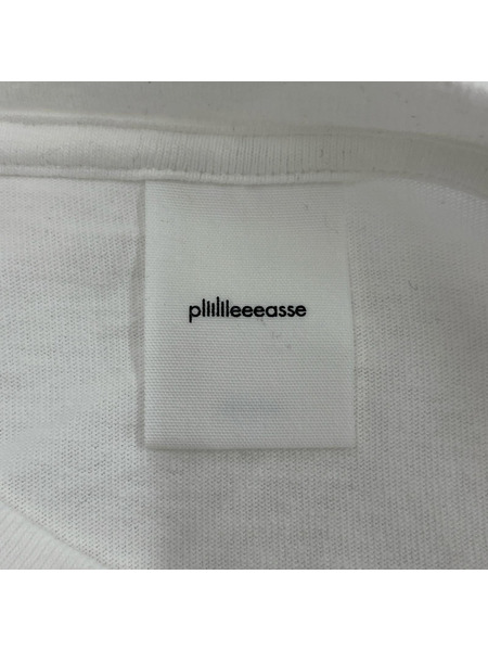 半袖Tシャツ・カットソー plllllleeeasse/ロゴ/白