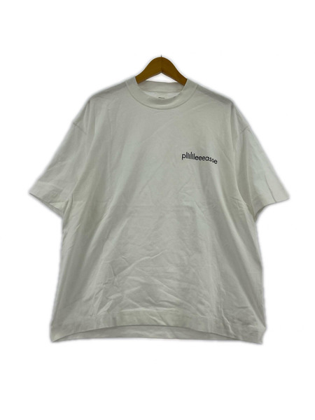 半袖Tシャツ・カットソー plllllleeeasse/ロゴ/白