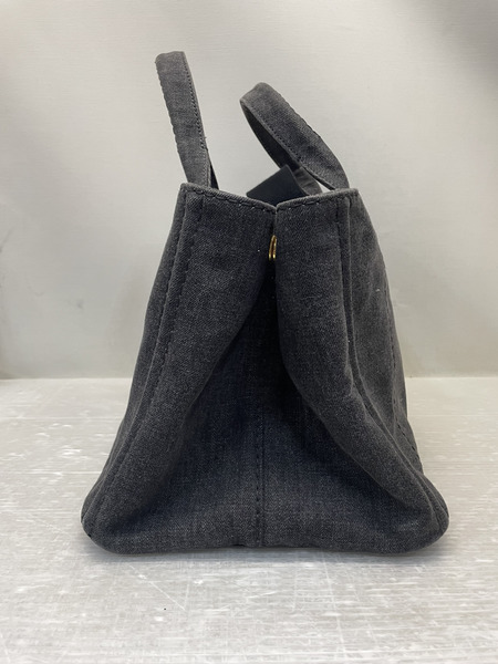 PRADA カナパ2wayショルダー×ハンドバッグ ブラックデニム