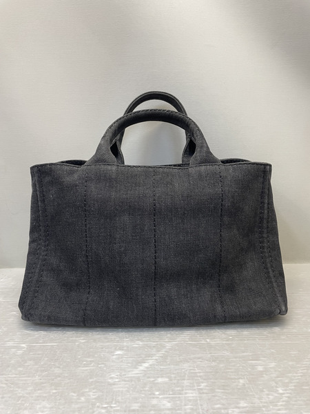 PRADA カナパ2wayショルダー×ハンドバッグ ブラックデニム