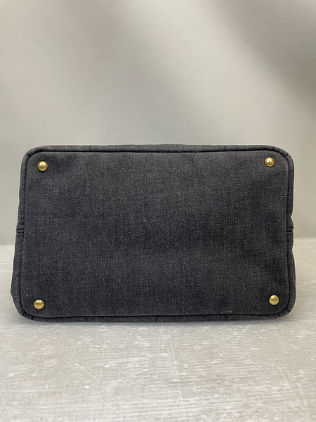 PRADA カナパ2wayショルダー×ハンドバッグ ブラックデニム