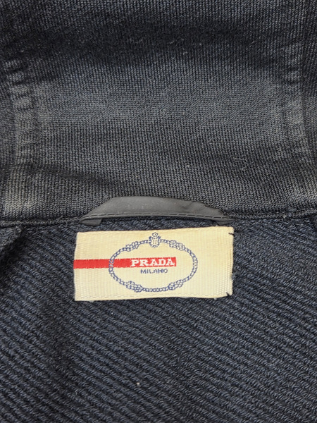 PRADA SPORT 異素材切替ジップパーカー S ブラック