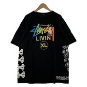 STUSSY/LIVIN XL/マルチプリントTシャツ（XL)