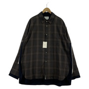 stein 長袖シャツ 23ss Oversized Layered Shirt  L ブラウン