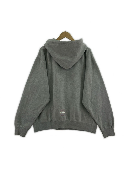 STUSSY パーカー PO ロゴプリントパーカー (L)グレー