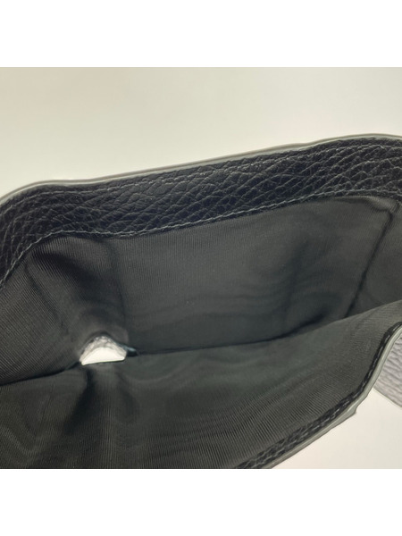 MAISON MARGIELA グレインレザー スリーフォルドウォレット ブラック