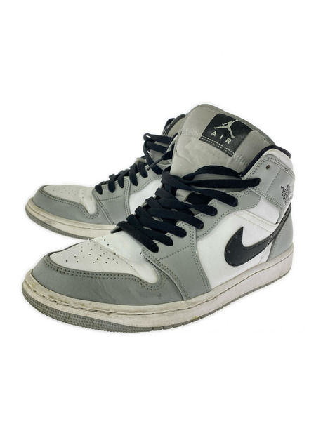 NIKE スニーカー Air Jordan 1 Mid "Light Smoke Grey" 27cm