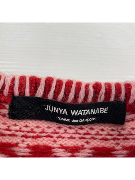JUNYA WATANABE COMME des GARCONS ニット・セーター ノルディック柄 レッド