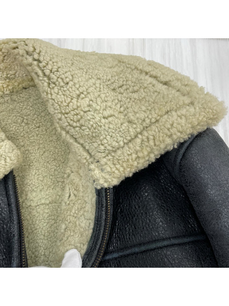 ミリタリージャケット WIND ARMOR ムートン ジャケット BLACK