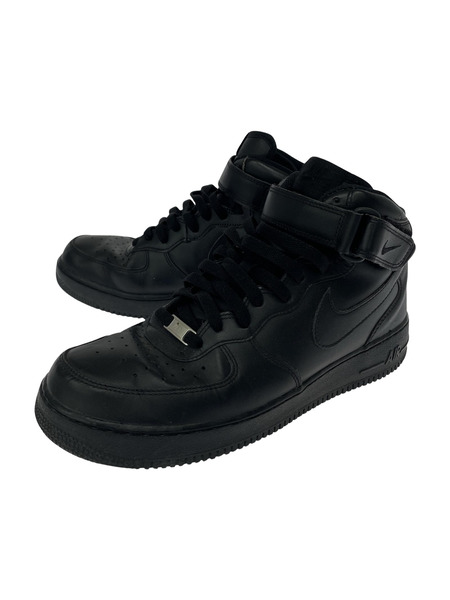 NIKE スニーカー AIR FORCE 1 MID 07 黒 (28.5cm)