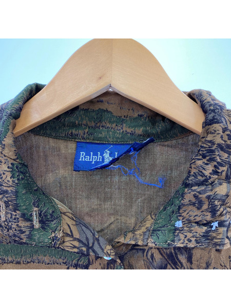 POLO RALPH LAUREN 長袖シャツ レーヨン 総柄