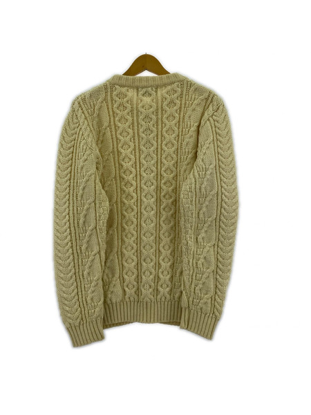 ニット・セーター Kerry Woollen Mills/ケーブルクルーネック/英国製[値下]