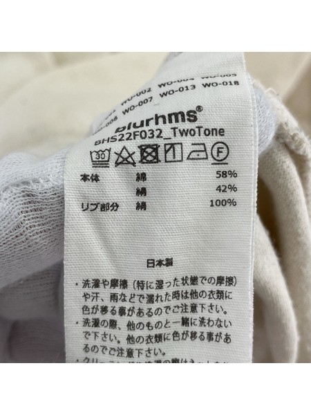 blurhms 七分丈・ラグランT Silk Cotton Baseball RaglanTee 3 ホワイト