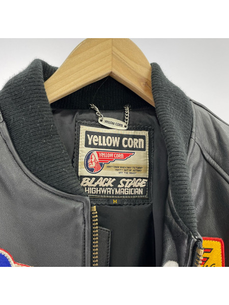 ジャケット YELLOW CORN シングルライダースジャケット(M)
