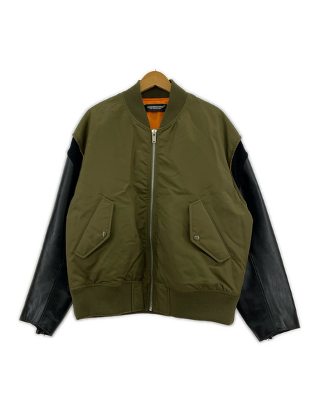 UNDERCOVER ジャケット 袖レザー MA-1 サイズ3