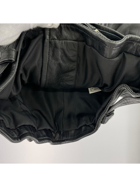 ZARA ライダース ラムレザー ダブルライダース S ブラック