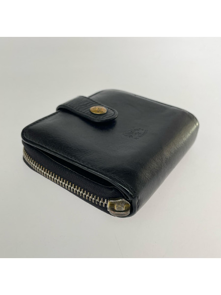 IL BISONTE コンパクトウォレット レザーコンパクトウォレット 黒
