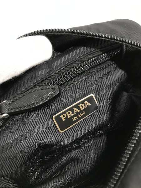 PRADA/VELA NYLON POUCH NERO/トライアングルロゴ