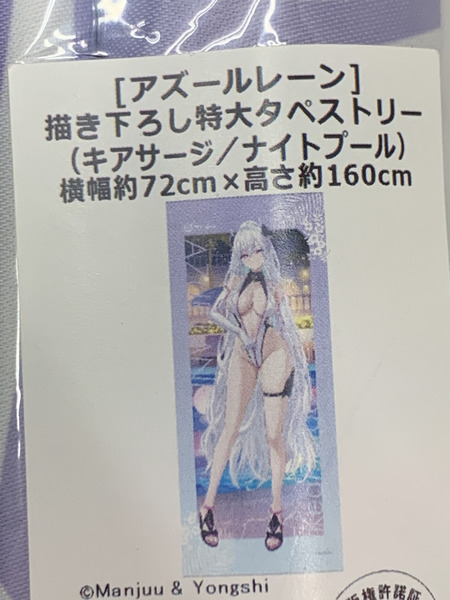 アズレン カーテン魂 描き下ろし 特大タペストリー キアサージ/ナイトプール 未開封 アズールレーン Azur Lane