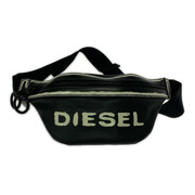 DIESEL ボディバッグ ペイントレザーボディバッグ/黒
