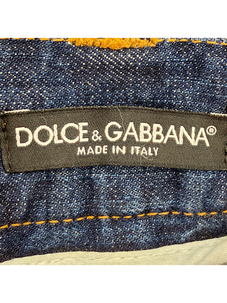 DOLCE&GABBANA デニム・ジーンズ ボールスタッズ インディゴ(44)