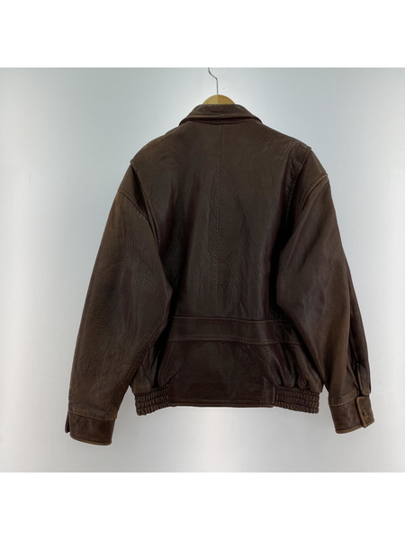 pierre cardin レザーブルゾン 茶[値下]