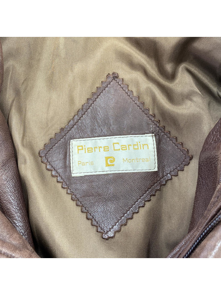 pierre cardin レザーブルゾン 茶[値下]