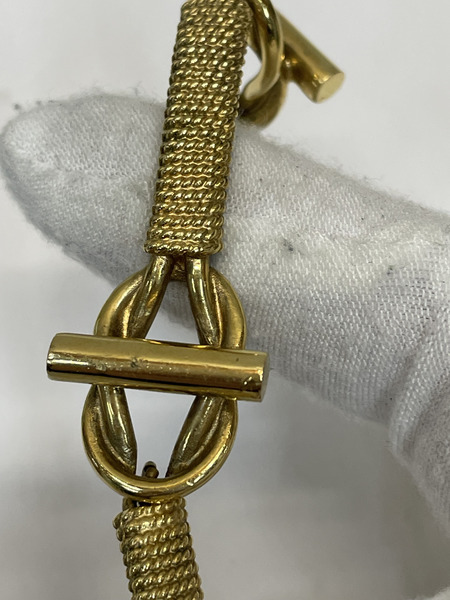 SAINT LAURENT 10s Tバーデザインブレスレット ゴールド