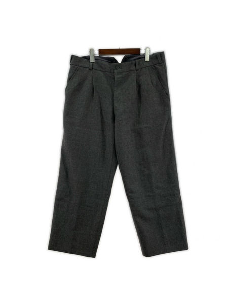 OLD・VINTAGE パンツ OLD シンチバックウールスラックス グレー