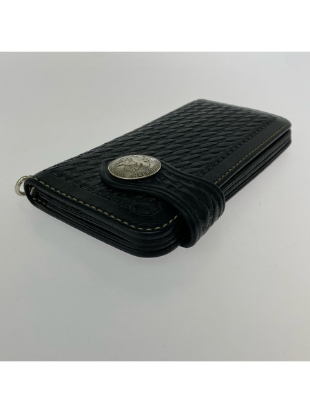 長財布 FUNNY HAND TOOLS HAND DYE レザー 黒