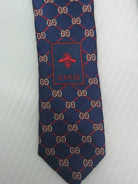 GUCCI GG RHOMBUS GGロゴ ネクタイ ネイビー